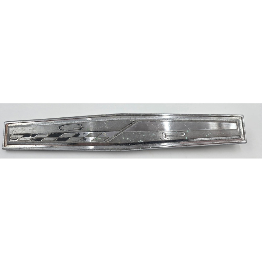 OEM 1965 Pontiac Grand Prix GP Fender Emblem Trim 4884344-S Chrome Vintage